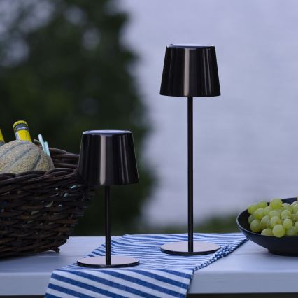 Brilliant - LED Zatemnitvena zunanja svetilka na dotik XAANA LED/4W/5V 3000/4000/6500K IP44 črna