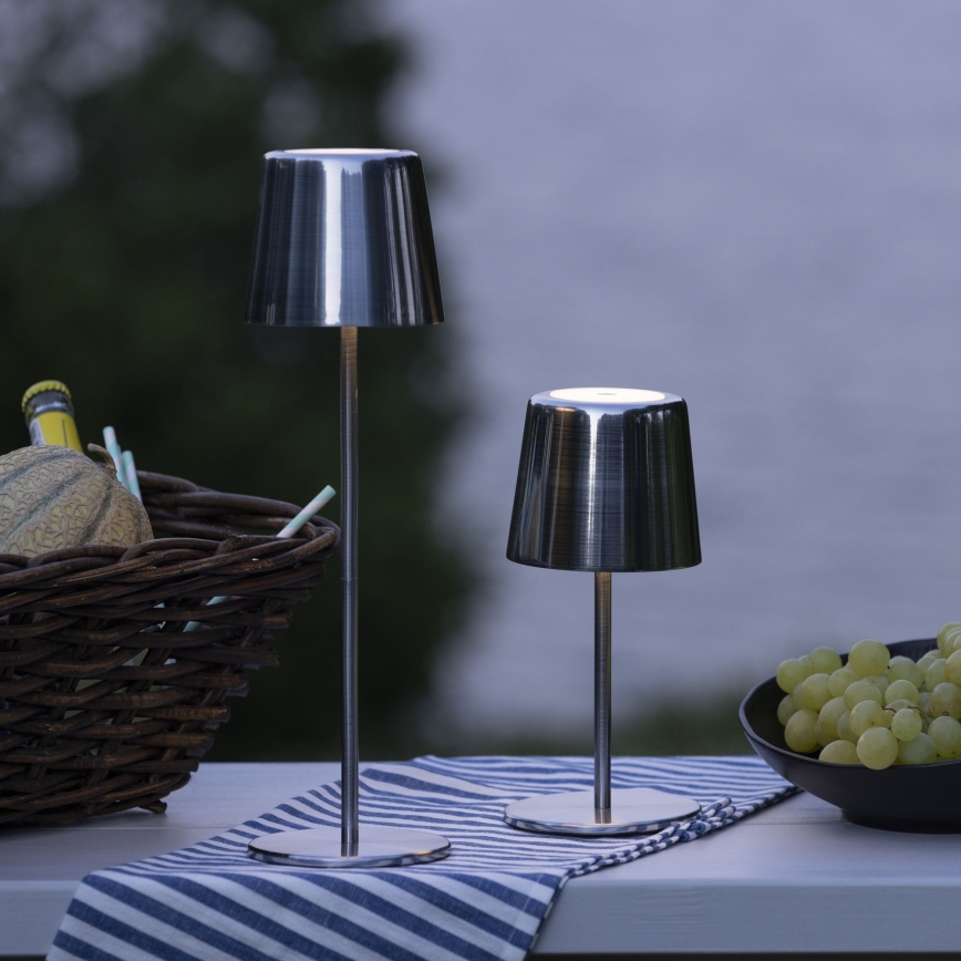 Brilliant - LED Zatemnitvena zunanja svetilka na dotik XAANA LED/4W/5V 3000/4000/6500K IP44 sijajni krom