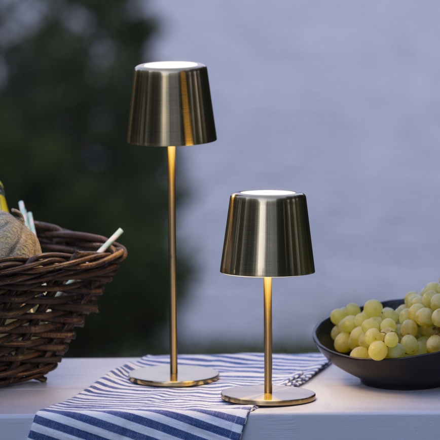 Brilliant - LED Zatemnitvena zunanja svetilka na dotik XAANA LED/4W/5V 3000/4000/6500K IP44 zlata
