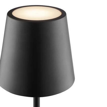 Brilliant - LED zatemnjevalna polnilna zunanja namizna svetilka ELORA, upravljanje na dotik, LED/2,5W/5V 2700K 2600 mAh IP44, črna