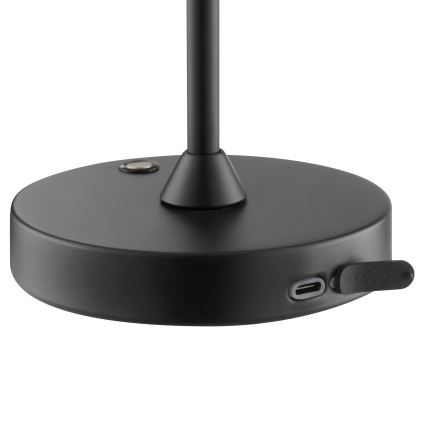 Brilliant - LED zatemnjevalna polnilna zunanja namizna svetilka ELORA, upravljanje na dotik, LED/2,5W/5V 2700K 2600 mAh IP44, črna