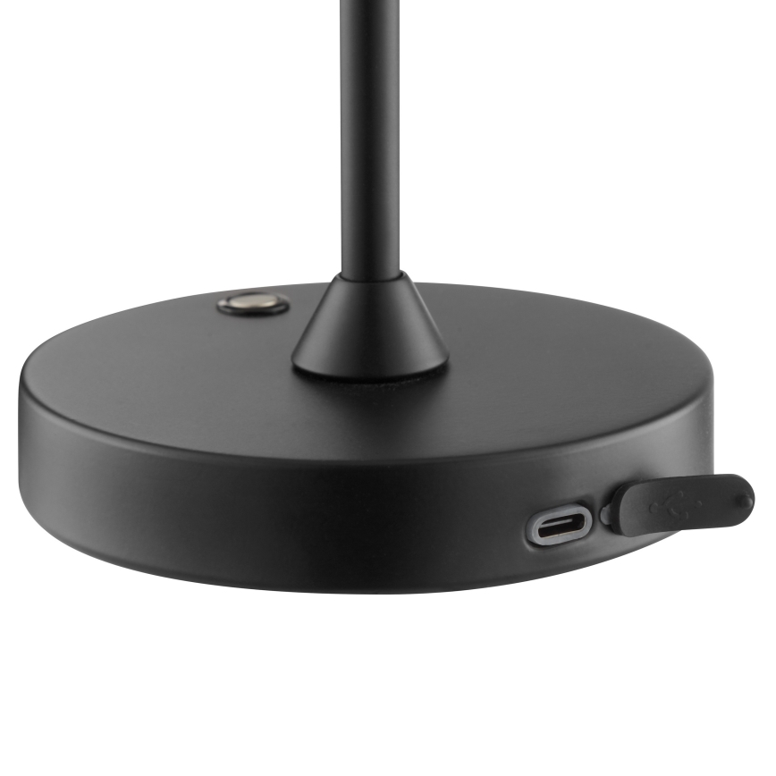 Brilliant - LED zatemnjevalna polnilna zunanja namizna svetilka ELORA, upravljanje na dotik, LED/2,5W/5V 2700K 2600 mAh IP44, črna