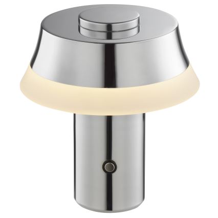 Brilliant - LED zatemnjiva polnilna namizna svetilka na dotik KINICH LED/2,5W/5V 2700K 2600 mAh sijajni krom