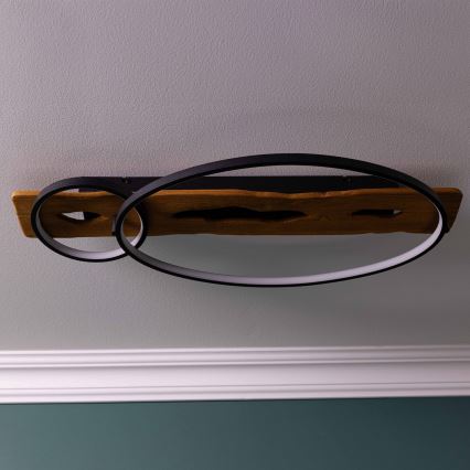 Brilliant - Zatemnljivo LED stropno svetilo PIRUS LED/30W/230V 30x70 cm iz kavčukovega lesa