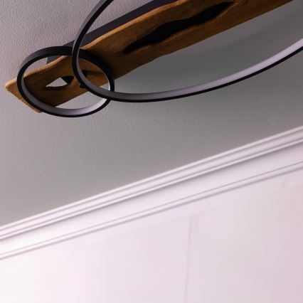 Brilliant - Zatemnljivo LED stropno svetilo PIRUS LED/30W/230V 30x70 cm iz kavčukovega lesa