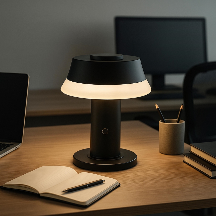 Brilliant - LED zatemnjevalna polnilna namizna svetilka na dotik KINICH LED/2,5W/5V 2700K 2600 mAh črna
