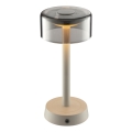 Brilliant - LED zatemnjiva polnilna namizna zunanja svetilka na dotik RAZOR LED/2,5W/5V 2700K 2600 mAh IP44 siva