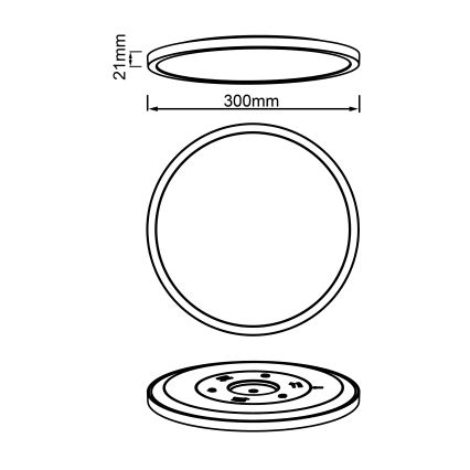 Brilliant - LED zatemnjiva stropna svetilka TUCO LED/20W/230V, premer 29,5 cm, črna