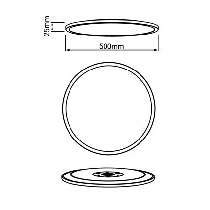 Brilliant - zatemnljivo LED stropno svetilo TUCO LED/33W/230V 3000-6500K premer 50 cm črna + daljinski upravljalnik