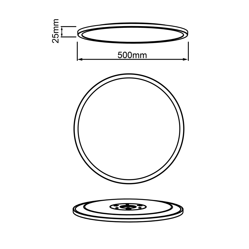 Brilliant - zatemnljivo LED stropno svetilo TUCO LED/33W/230V 3000-6500K premer 50 cm črna + daljinski upravljalnik