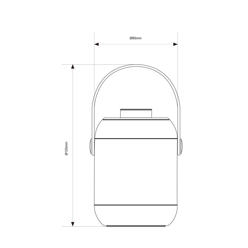 Brilliant - LED nastavljiva zunanja namizna svetilka GEMMA LED/1,9W/5V 1800 mAh IP44 bela