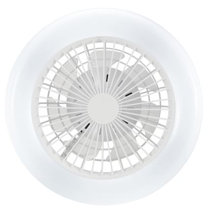 Brilliant - Zatemnljiva LED stropna svetilka z ventilatorjem MONTERO LED/20W/230V 2700-6500K, premer 42 cm, bela + daljinski upravljalnik
