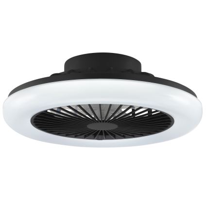 Brilliant - LED zatemnjiva stropna svetilka z ventilatorjem MONTERO LED/20W/230V 2700-6500K premer 42 cm črna + daljinski upravljalnik