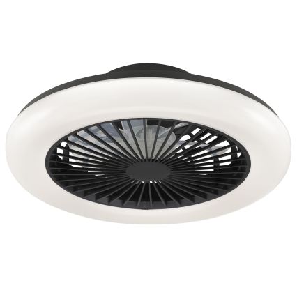 Brilliant - LED zatemnjiva stropna svetilka z ventilatorjem MONTERO LED/20W/230V 2700-6500K premer 42 cm črna + daljinski upravljalnik