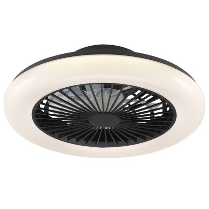 Brilliant - LED zatemnjiva stropna svetilka z ventilatorjem MONTERO LED/20W/230V 2700-6500K premer 42 cm črna + daljinski upravljalnik