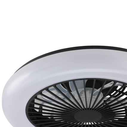 Brilliant - LED zatemnjiva stropna svetilka z ventilatorjem MONTERO LED/20W/230V 2700-6500K premer 42 cm črna + daljinski upravljalnik