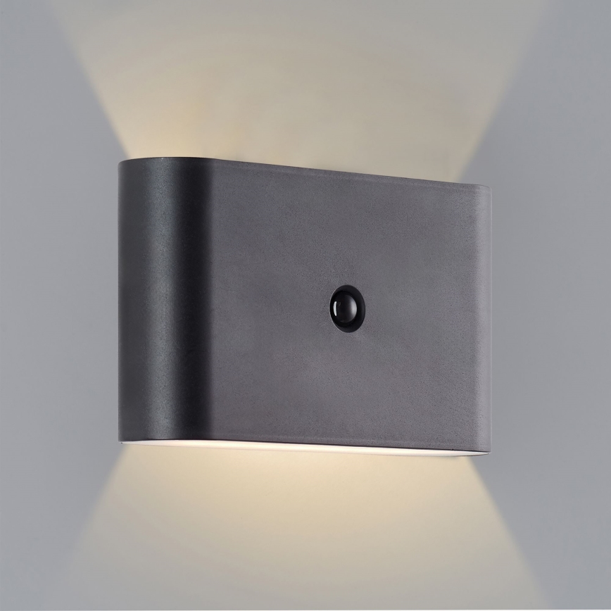 Brilliant - LED Zunanja polnilna stenska svetilka s senzorjem XINO LED/3W/5V 3600 mAh IP44 črna