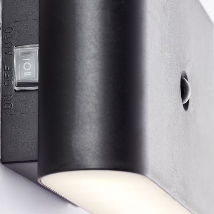 Brilliant - LED Zunanja polnilna stenska svetilka s senzorjem XINO LED/3W/5V 3600 mAh IP44 črna