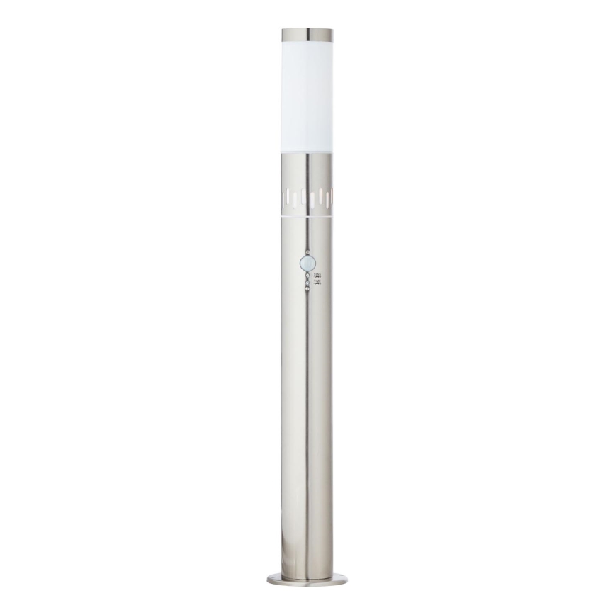 Brilliant - LED Zunanja svetilka s senzorjem LEIGH LED/0,9W/230V + 1xE27/11W 80 cm IP44 sijajni krom