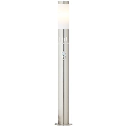 Brilliant - LED Zunanja svetilka s senzorjem LEIGH LED/0,9W/230V + 1xE27/11W 80 cm IP44 sijajni krom