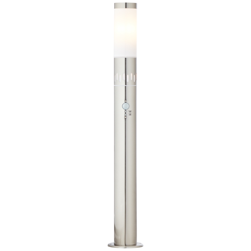 Brilliant - LED Zunanja svetilka s senzorjem LEIGH LED/0,9W/230V + 1xE27/11W 80 cm IP44 sijajni krom