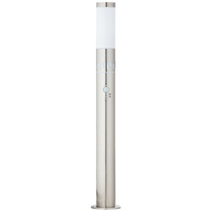 Brilliant - LED Zunanja svetilka s senzorjem LEIGH LED/0,9W/230V + 1xE27/11W 80 cm IP44 sijajni krom