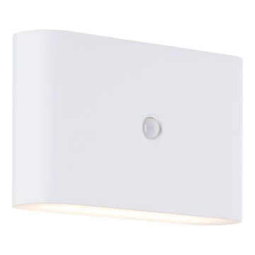 Brilliant - LED Zunanji polnilna stenska svetilka s senzorjem XINO LED/3W/5V IP44 bela