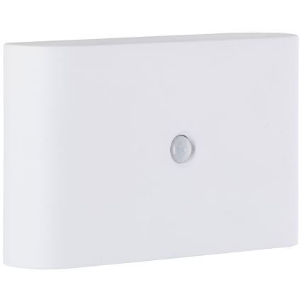 Brilliant - LED Zunanji polnilna stenska svetilka s senzorjem XINO LED/3W/5V IP44 bela