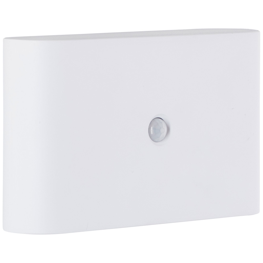 Brilliant - LED Zunanji polnilna stenska svetilka s senzorjem XINO LED/3W/5V IP44 bela