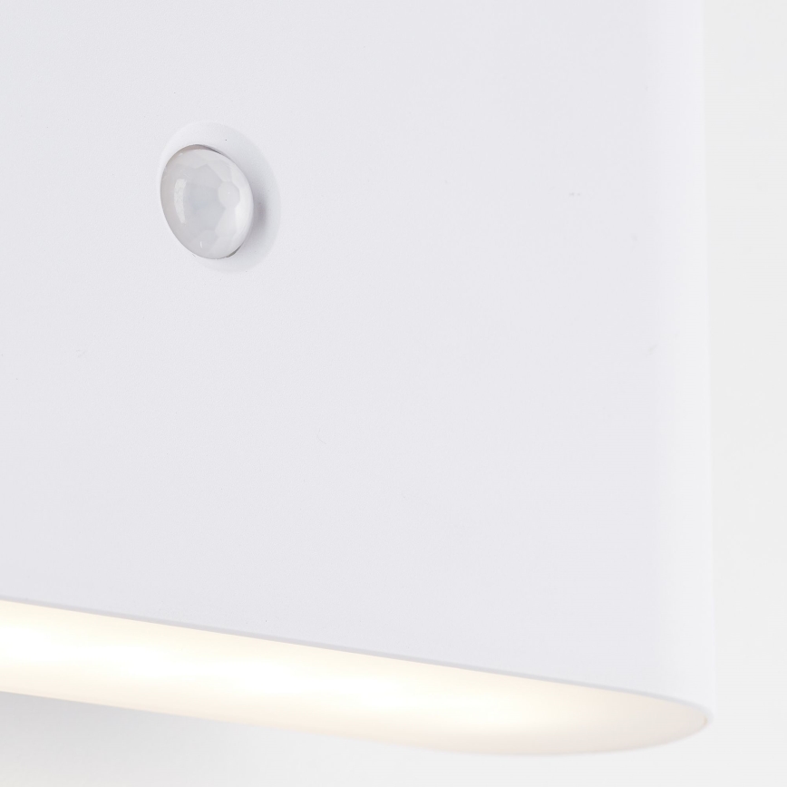Brilliant - LED Zunanji polnilna stenska svetilka s senzorjem XINO LED/3W/5V IP44 bela