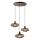 Brilliant - Lestenec na kablu LYN 3xE27/20W/230V Ø 69 cm rjava/dimna rjava