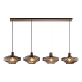 Brilliant - Lestenec na kablu LYN 4xE27/20W/230V rjava/zadimljena rjava