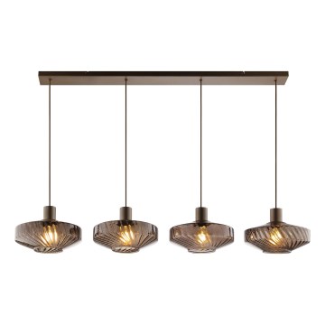 Brilliant - Lestenec na kablu LYN 4xE27/20W/230V rjava/zadimljena rjava