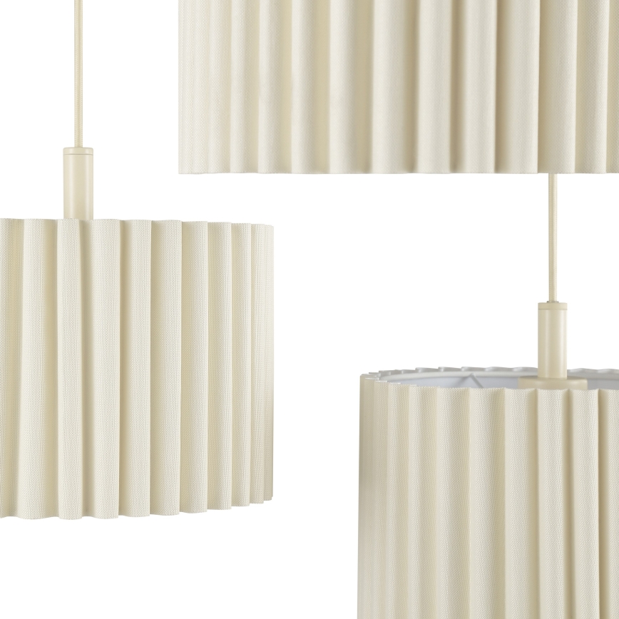 Brilliant - Lestenec na kablu VELIN 3xE27/20W/230V, premer 61 cm, kremna