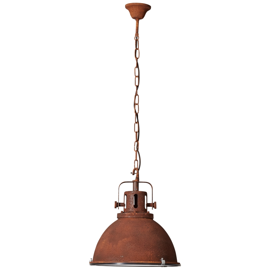 Brilliant - Lestenec na verigi JESPER GLAS 1xE27/60W/230V bakren