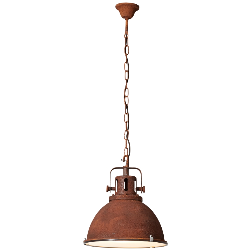 Brilliant - Lestenec na verigi JESPER GLAS 1xE27/60W/230V bakren
