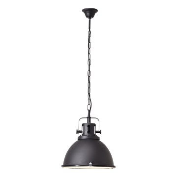 Brilliant - Lestenec na verigi JESPER GLAS 1xE27/60W/230V črn
