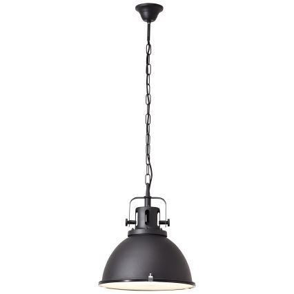 Brilliant - Lestenec na verigi JESPER GLAS 1xE27/60W/230V črn