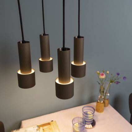 Brilliant - Lestenec na vrvici CADIZ 4xGU10/10W/230V pr. 35 cm bron