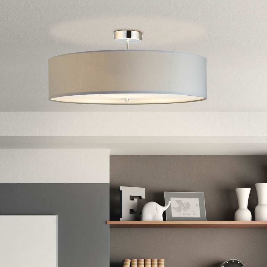 Brilliant - Nadgradni lestenec ANDRIA 3xE27/60W/230V pr. 60 cm siva