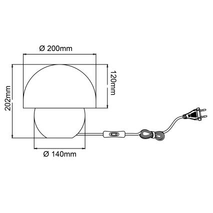 Brilliant - Namizna svetilka NALAM 1xE14/40W/230V siva/pepel - FSC certifikat