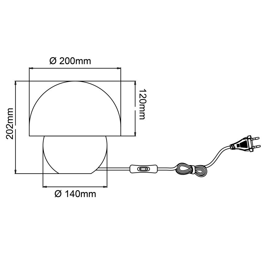 Brilliant - Namizna svetilka NALAM 1xE14/40W/230V siva/pepel - FSC certifikat