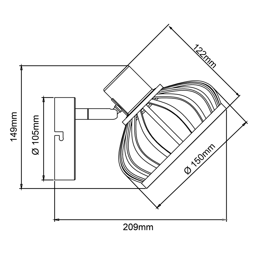 Brilliant - Stenska svetilka NORAH 1xE14/28W/230V bambus
