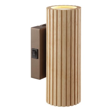 Brilliant - Stensko svetilo LAKEWOOD 2xGU10/10W/230V rjavo
