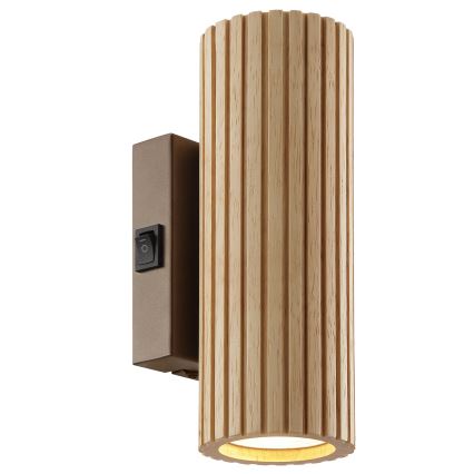 Brilliant - Stensko svetilo LAKEWOOD 2xGU10/10W/230V rjavo