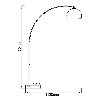 Brilliant - Stoječa svetilka VESSA 1xE27/60W/230V sijajni krom/bela