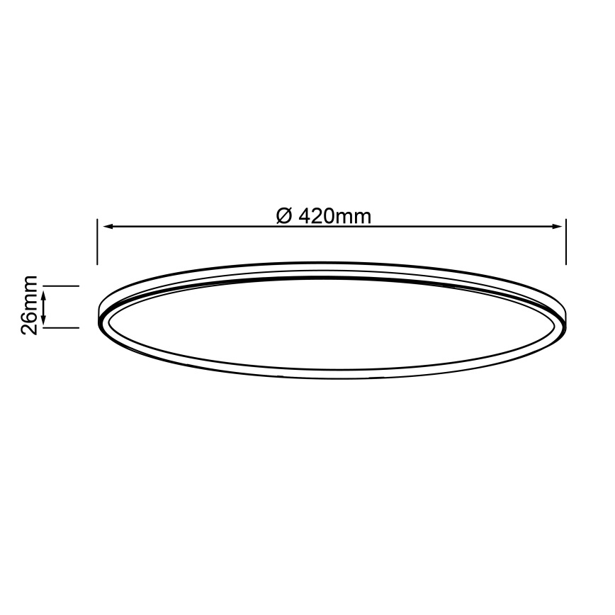 Brilliant - stropna LED svetilka MILTON, 24 W, 230 V, Ø 42 cm, črna