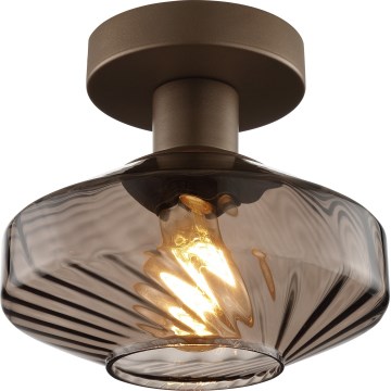 Brilliant - Stropna svetilka LYN 1xE27/20W/230V premer 28 cm rjava/dimno rjava