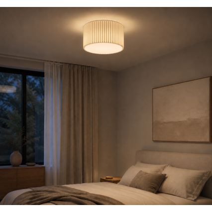 Brilliant - Stropna svetilka VELIN 2xE27/20W/230V premer 35 cm kremna