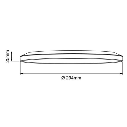 Brilliant - LED Zatemnljivo stropno svetilo SORELL LED/18W/230V 3000-6500K premer 29 cm črna + daljinski upravljalnik